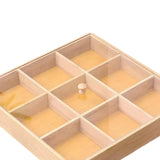 Maxbell Bamboo Nut Serving Tray Platter for Restaurant Outdoor Picnic Indoor Outdoor 30x30x4.5cm