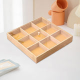 Maxbell Bamboo Nut Serving Tray Platter for Restaurant Outdoor Picnic Indoor Outdoor 30x30x4.5cm