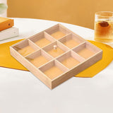 Maxbell Bamboo Nut Serving Tray Platter for Restaurant Outdoor Picnic Indoor Outdoor 30x30x4.5cm