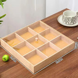 Maxbell Bamboo Nut Serving Tray Platter for Restaurant Outdoor Picnic Indoor Outdoor 30x30x4.5cm