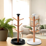 Maxbell Coffee Mug Tree Holder Shelf Water Cup Rack for Home Kitchen Organizer Table black base