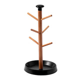 Maxbell Coffee Mug Tree Holder Shelf Water Cup Rack for Home Kitchen Organizer Table black base