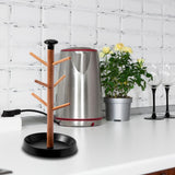 Maxbell Coffee Mug Tree Holder Shelf Water Cup Rack for Home Kitchen Organizer Table black base