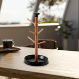 Maxbell Coffee Mug Tree Holder Shelf Water Cup Rack for Home Kitchen Organizer Table black base