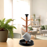 Maxbell Coffee Mug Tree Holder Shelf Water Cup Rack for Home Kitchen Organizer Table black base