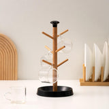 Maxbell Coffee Mug Tree Holder Shelf Water Cup Rack for Home Kitchen Organizer Table black base