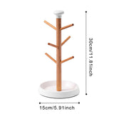 Maxbell Coffee Mug Tree Holder Shelf Water Cup Rack for Home Kitchen Organizer Table White base