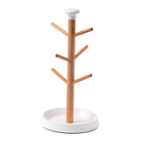 Maxbell Coffee Mug Tree Holder Shelf Water Cup Rack for Home Kitchen Organizer Table White base
