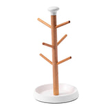 Maxbell Coffee Mug Tree Holder Shelf Water Cup Rack for Home Kitchen Organizer Table White base