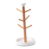 Maxbell Coffee Mug Tree Holder Shelf Water Cup Rack for Home Kitchen Organizer Table White base