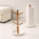 Maxbell Coffee Mug Tree Holder Shelf Water Cup Rack for Home Kitchen Organizer Table White base