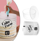 Maxbell Acrylic Cake Form Practical Easy to Use DIY Multifunctional Cake Making Tool 10 inch