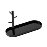 Maxbell Jewelry Dish Elegant Multifunctional Entryway Tray for Table Anklet Necklace Black Single