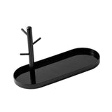 Maxbell Jewelry Dish Elegant Multifunctional Entryway Tray for Table Anklet Necklace Black Single