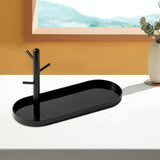 Maxbell Jewelry Dish Elegant Multifunctional Entryway Tray for Table Anklet Necklace Black Single