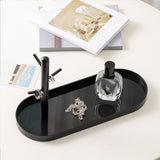 Maxbell Jewelry Dish Elegant Multifunctional Entryway Tray for Table Anklet Necklace Black Single