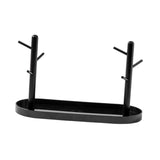 Maxbell Jewelry Dish Elegant Multifunctional Entryway Tray for Table Anklet Necklace Black Double