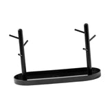 Maxbell Jewelry Dish Elegant Multifunctional Entryway Tray for Table Anklet Necklace Black Double