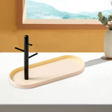 Maxbell Jewelry Dish Elegant Multifunctional Entryway Tray for Table Anklet Necklace Milky White Single