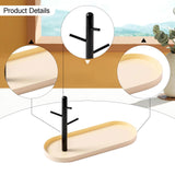 Maxbell Jewelry Dish Elegant Multifunctional Entryway Tray for Table Anklet Necklace Milky White Single