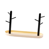 Maxbell Jewelry Dish Elegant Multifunctional Entryway Tray for Table Anklet Necklace Milky White Double