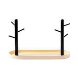 Maxbell Jewelry Dish Elegant Multifunctional Entryway Tray for Table Anklet Necklace Milky White Double