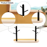 Maxbell Jewelry Dish Elegant Multifunctional Entryway Tray for Table Anklet Necklace Milky White Double