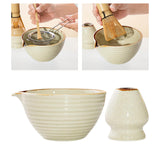Maxbell Matcha Whisk Holder Matcha Bowl with Spout Matcha Whisk Stand for Restaurant