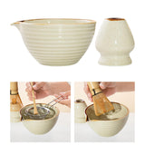 Maxbell Matcha Whisk Holder Matcha Bowl with Spout Matcha Whisk Stand for Restaurant
