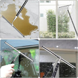 Maxbell Shower Squeegee Sturdy Telescopic Window Squeegee for Mirror Floor Bathroom Argent