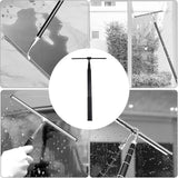 Maxbell Shower Squeegee Sturdy Telescopic Window Squeegee for Mirror Floor Bathroom Black