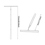 Maxbell Shower Squeegee Sturdy Telescopic Window Squeegee for Mirror Floor Bathroom Black