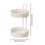 Maxbell Fruit Bowl Coffee Table Decor Metal Table Pantry Elegant Fruit Basket 2 Tier 20x20x30cm
