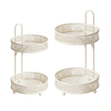 Maxbell Fruit Bowl Coffee Table Decor Metal Table Pantry Elegant Fruit Basket 2 Tier 20x20x30cm