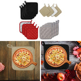 Maxbell 4 Pieces Kitchen Pot Holders 6.89x6.89inch Machine Washable Coaster Hot Pads Black
