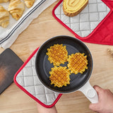 Maxbell 4 Pieces Kitchen Pot Holders 6.89x6.89inch Machine Washable Coaster Hot Pads Red