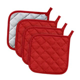 Maxbell 4 Pieces Kitchen Pot Holders 6.89x6.89inch Machine Washable Coaster Hot Pads Red