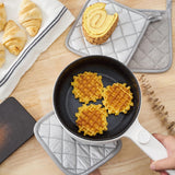 Maxbell 4 Pieces Kitchen Pot Holders 6.89x6.89inch Machine Washable Coaster Hot Pads Gray