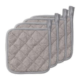 Maxbell 4 Pieces Kitchen Pot Holders 6.89x6.89inch Machine Washable Coaster Hot Pads Gray