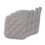 Maxbell 4 Pieces Kitchen Pot Holders 6.89x6.89inch Machine Washable Coaster Hot Pads Gray