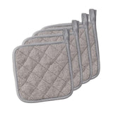 Maxbell 4 Pieces Kitchen Pot Holders 6.89x6.89inch Machine Washable Coaster Hot Pads Gray