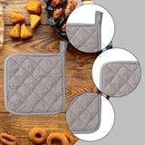 Maxbell 4 Pieces Kitchen Pot Holders 6.89x6.89inch Machine Washable Coaster Hot Pads Gray