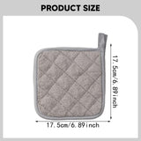 Maxbell 4 Pieces Kitchen Pot Holders 6.89x6.89inch Machine Washable Coaster Hot Pads Gray