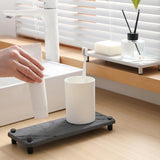 Maxbell Water Absorbing Stone Tray Protect Surface Bathroom Tray for Hand Soap Plant Style A