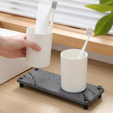 Maxbell Water Absorbing Stone Tray Protect Surface Bathroom Tray for Hand Soap Plant Style A