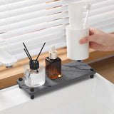 Maxbell Water Absorbing Stone Tray Protect Surface Bathroom Tray for Hand Soap Plant Style A