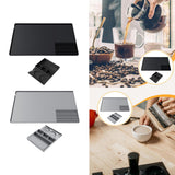 Maxbell Silicone Coffee Mat Non Slip 60x40 cm with Raised Edges Espresso Machine Mat Black