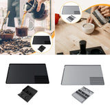 Maxbell Silicone Coffee Mat Non Slip 60x40 cm with Raised Edges Espresso Machine Mat Black