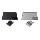 Maxbell Silicone Coffee Mat Non Slip 60x40 cm with Raised Edges Espresso Machine Mat Black