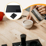 Maxbell Silicone Coffee Mat Non Slip 60x40 cm with Raised Edges Espresso Machine Mat Black